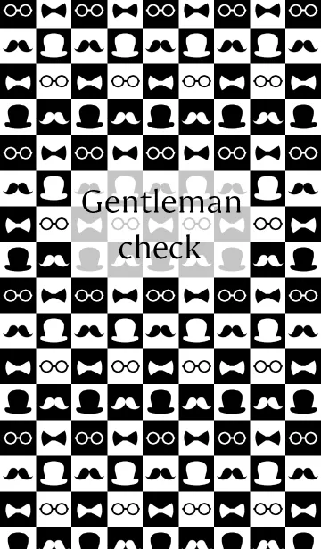 [LINE着せ替え] 紳士チェックの画像1