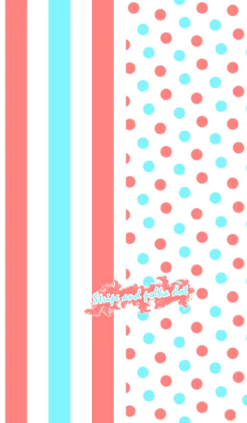 [LINE着せ替え] Stripe and polka dot -Cute-の画像1