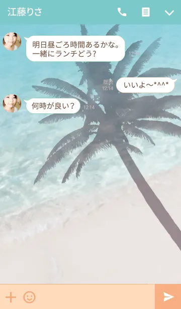 [LINE着せ替え] Shadow of palm treeの画像3