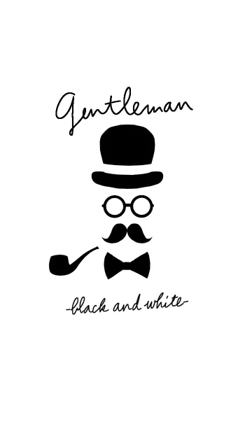 [LINE着せ替え] ジェントルマン‐白黒‐の画像1