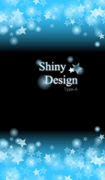 [LINE着せ替え] Shiny Design Type-A 水色＆スター★の画像1