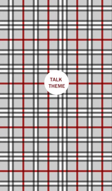 [LINE着せ替え] グレーチェックTALKの画像1