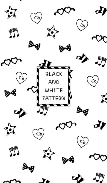 [LINE着せ替え] BLACK AND WHITE PATTERNの画像1