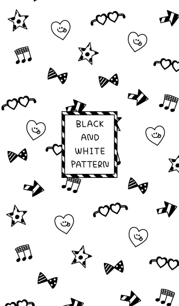 BLACK AND WHITE PATTERNの着せ替えメイン画像
