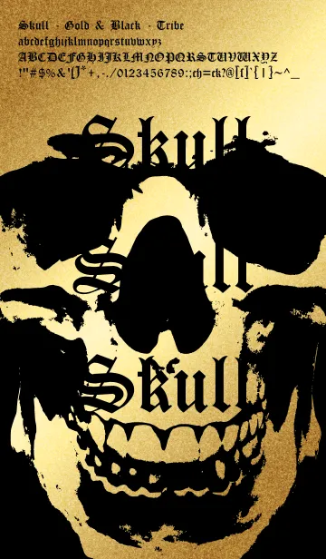 Skull - Gold ＆ Black - Tribeの着せ替えメイン画像