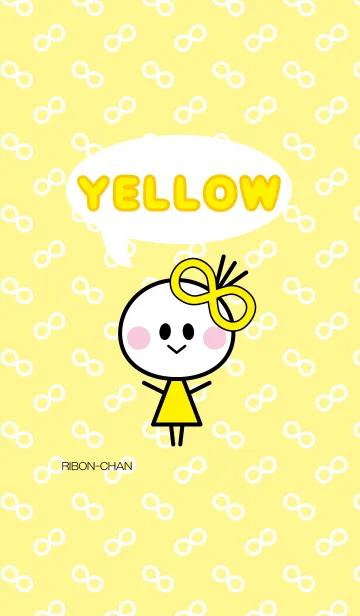 [LINE着せ替え] リボンちゃん∞黄色の画像1