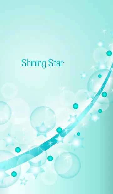 [LINE着せ替え] シャイニングスター（ライトグリーン）の画像1