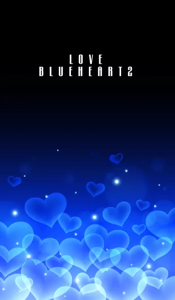 [LINE着せ替え] LOVE BLUE HEART 2の画像1