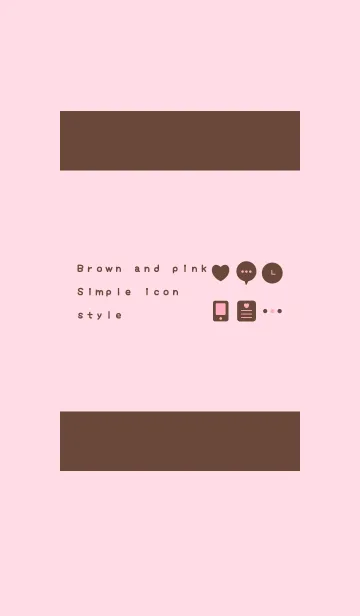 Brown and Pink Simple icon styleの着せ替えメイン画像
