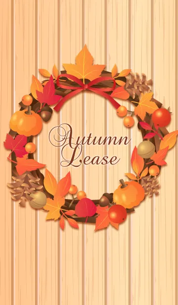 [LINE着せ替え] Autumn lease 大人可愛い秋の紅葉リースの画像1