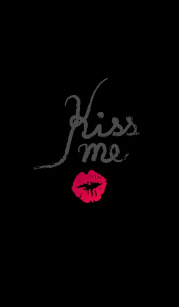 [LINE着せ替え] Kiss me ～黒バックの画像1