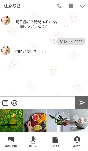 [LINE着せ替え] minipig-てんの画像4