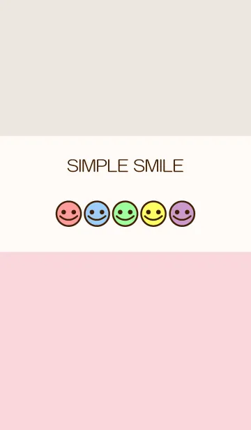 [LINE着せ替え] SIMPLE SMILE Theme(Pink＆Beige)の画像1