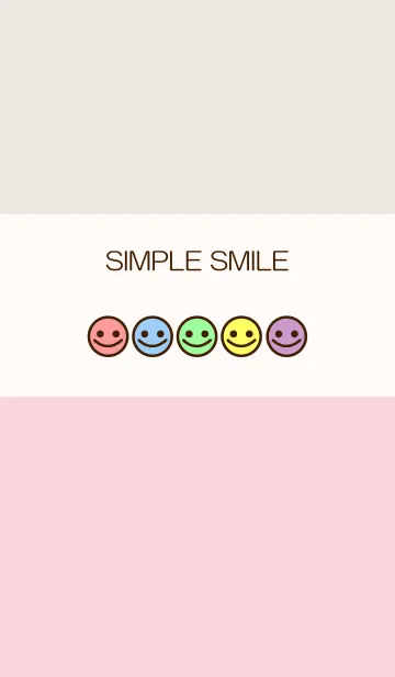 SIMPLE SMILE Theme(Pink＆Beige)の着せ替えメイン画像