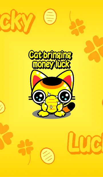 [LINE着せ替え] 幸運を招く金色招き猫2の画像1