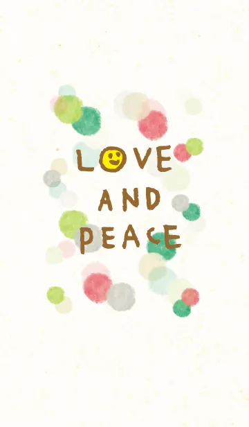 [LINE着せ替え] ラブ アンド ピース-水彩水玉3-の画像1