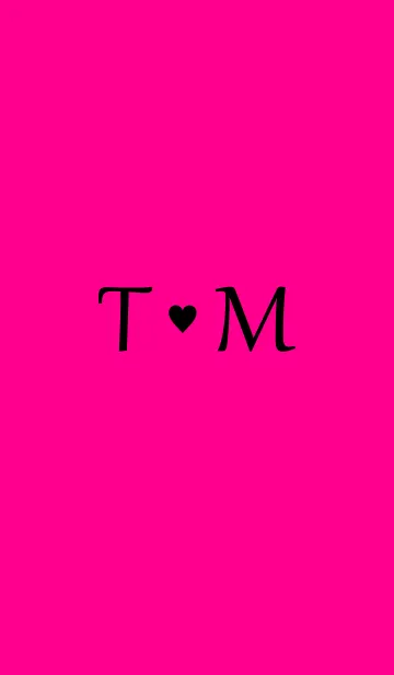 [LINE着せ替え] Initial "T ＆ M" Vivid pink ＆ black.の画像1