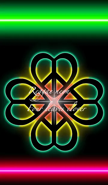 [LINE着せ替え] Reggae neon four Leaf Cloverの画像1