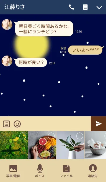 [LINE着せ替え] ゴリラの着せ替え（夜）の画像4