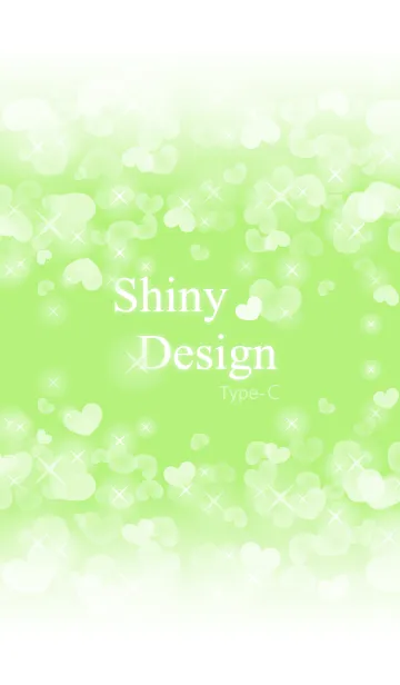 [LINE着せ替え] Shiny Design Type-C 黄緑×ハートの画像1