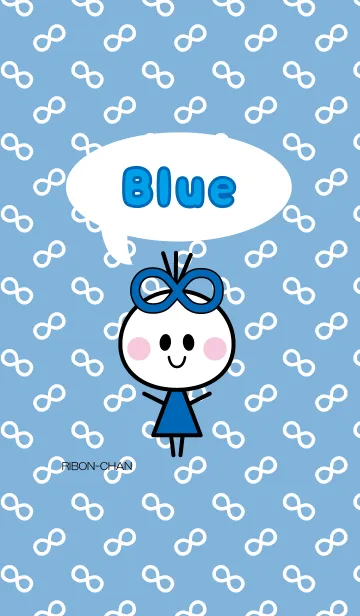 [LINE着せ替え] リボンちゃん∞青色の画像1