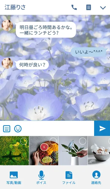 [LINE着せ替え] ネモフィラの花の画像4