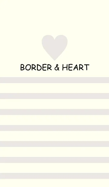 [LINE着せ替え] BORDER ＆ HEART-ivory＆beige-の画像1