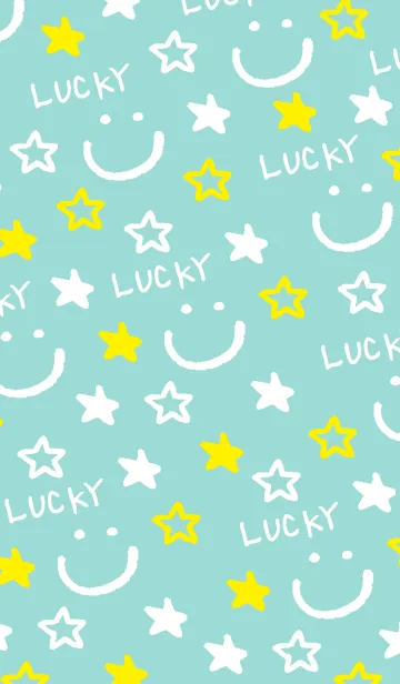 [LINE着せ替え] ラッキースマイル-緑-の画像1