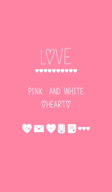 [LINE着せ替え] LOVE PINK AND WHITE HEARTの画像1
