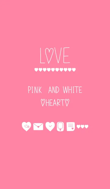 LOVE PINK AND WHITE HEARTの着せ替えメイン画像