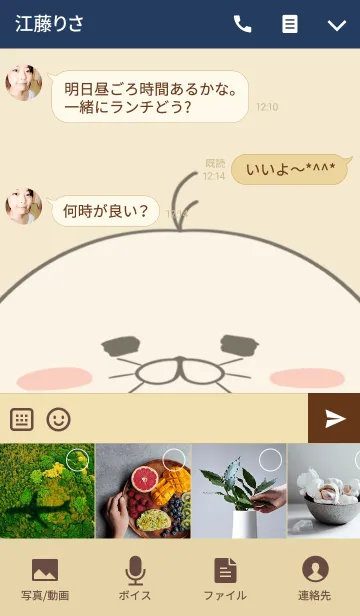 [LINE着せ替え] 菅原専用の可愛いあざらしの名前着せ替えの画像4