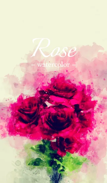 [LINE着せ替え] Rose -watercolor-の画像1