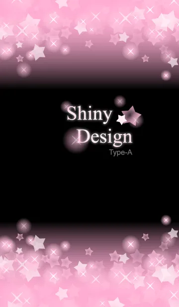 [LINE着せ替え] Shiny Design Type-A ベビーピンク＆スターの画像1
