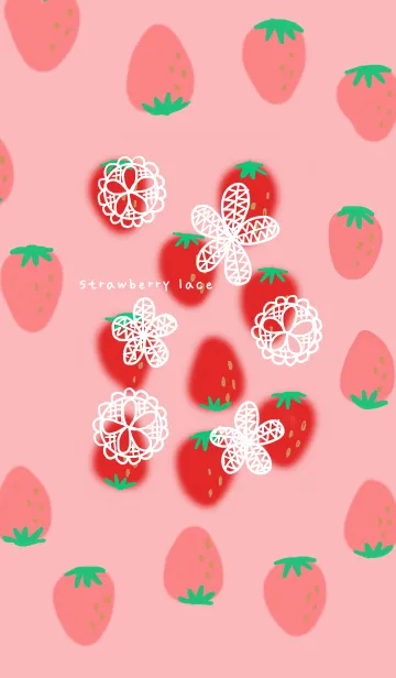 [LINE着せ替え] ストロベリーレースの画像1