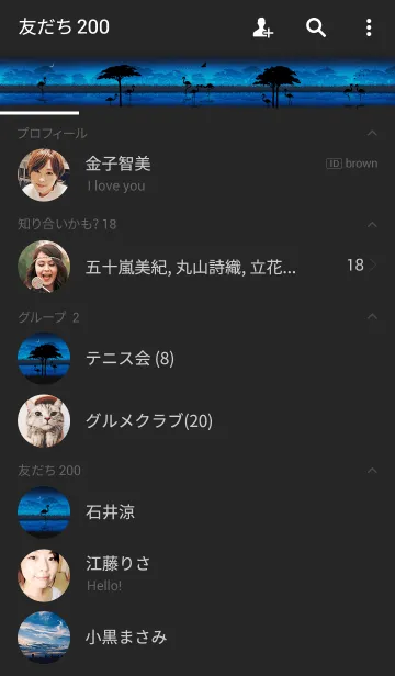 [LINE着せ替え] フラミンゴの夜の画像2