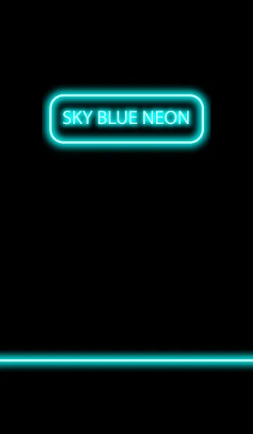 [LINE着せ替え] Sky Blue Neon ＆ Blackの画像1