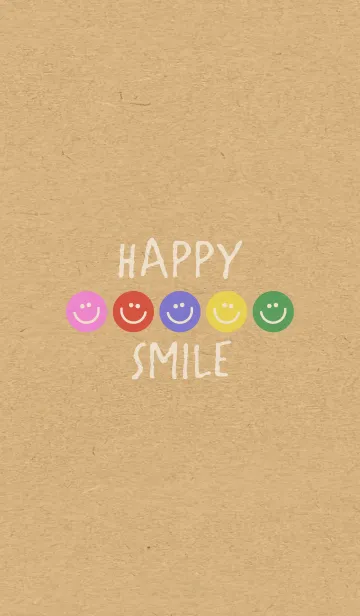 [LINE着せ替え] HAPPY SMILE -5color KRAFT 2-の画像1