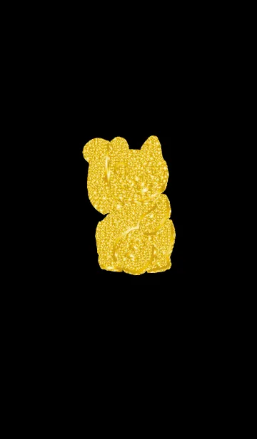 [LINE着せ替え] お金持ちになれるゴールド招き猫の画像1