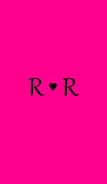 [LINE着せ替え] Initial "R ＆ R" Vivid pink ＆ black.の画像1
