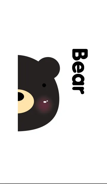 [LINE着せ替え] Simple pair Bear(Black)の画像1