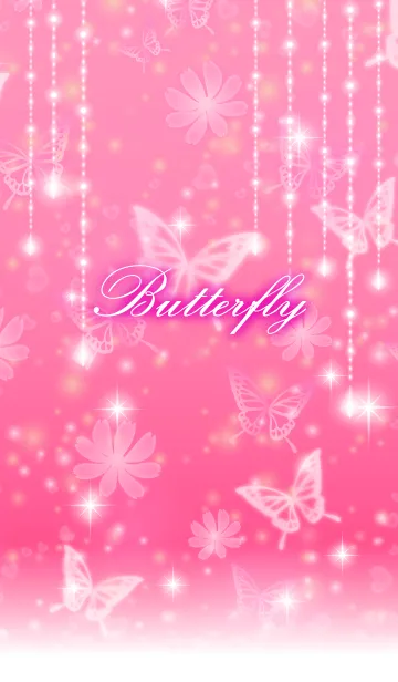 [LINE着せ替え] Butterfly 幻想蝶々-ピンク-の画像1
