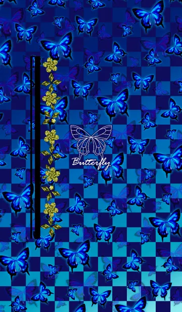 [LINE着せ替え] Blue butterfly danceの画像1