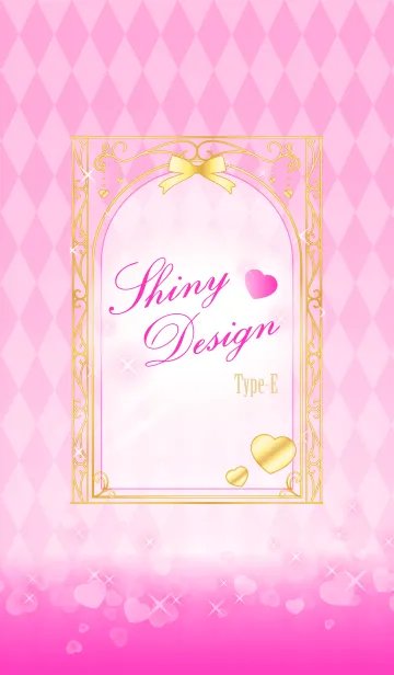 [LINE着せ替え] Shiny Design Type-E ピンク＆ハートの画像1