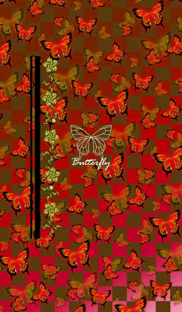 [LINE着せ替え] Red butterfly danceの画像1