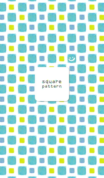 四角パターン-ちょこっとスマイル-の着せ替えメイン画像