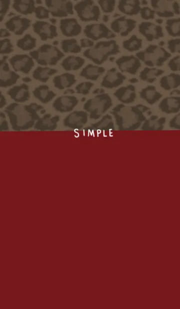 [LINE着せ替え] ヒョウ柄とボルドーのツートンの画像1