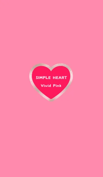 [LINE着せ替え] Simple Heart -vivid pink-の画像1