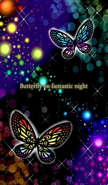 [LINE着せ替え] Butterfly on fantastic nightの画像1