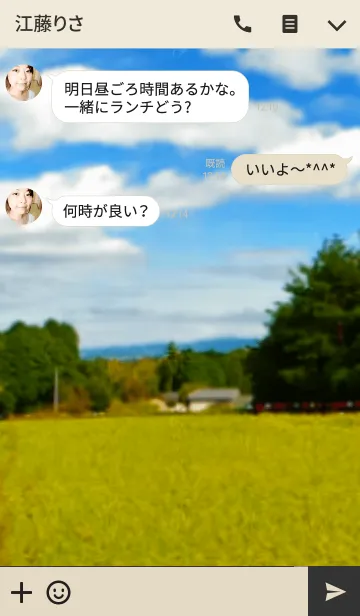 [LINE着せ替え] Autumn sky and rice fieldsの画像3