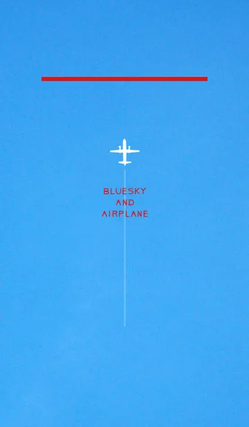 青い空と白い飛行機の着せ替えメイン画像